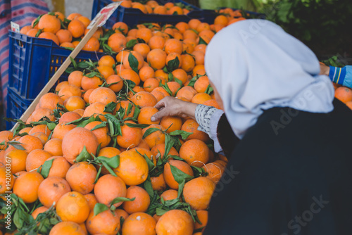 Local Arabic food market photo