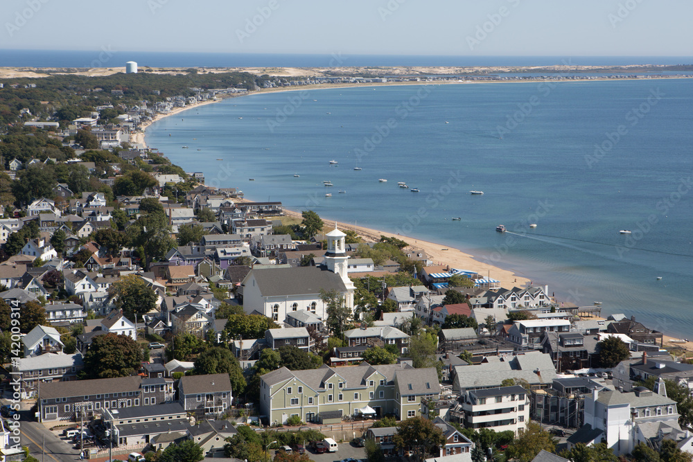 Cape Cod seashore, viewed from Pilgrim Monument, Massachusetts