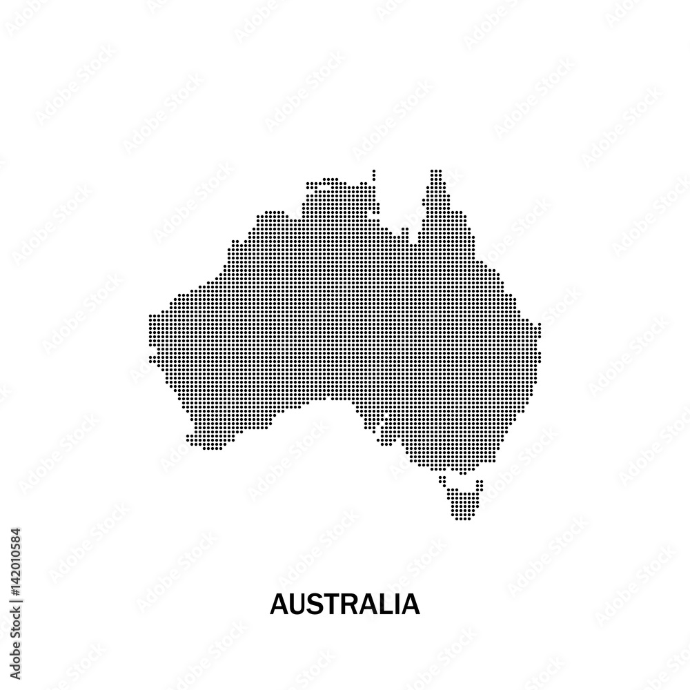 Australia dotted map