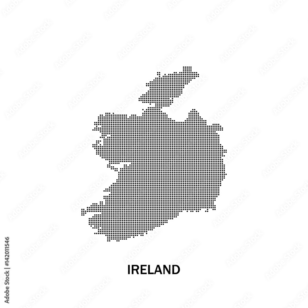 Ireland dotted map