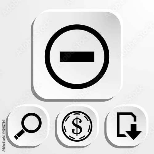 minus icon stock vector illustration flat design