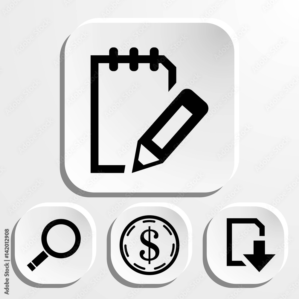 notepad icon stock vector illustration flat design notepad icon stock vector illustration flat design