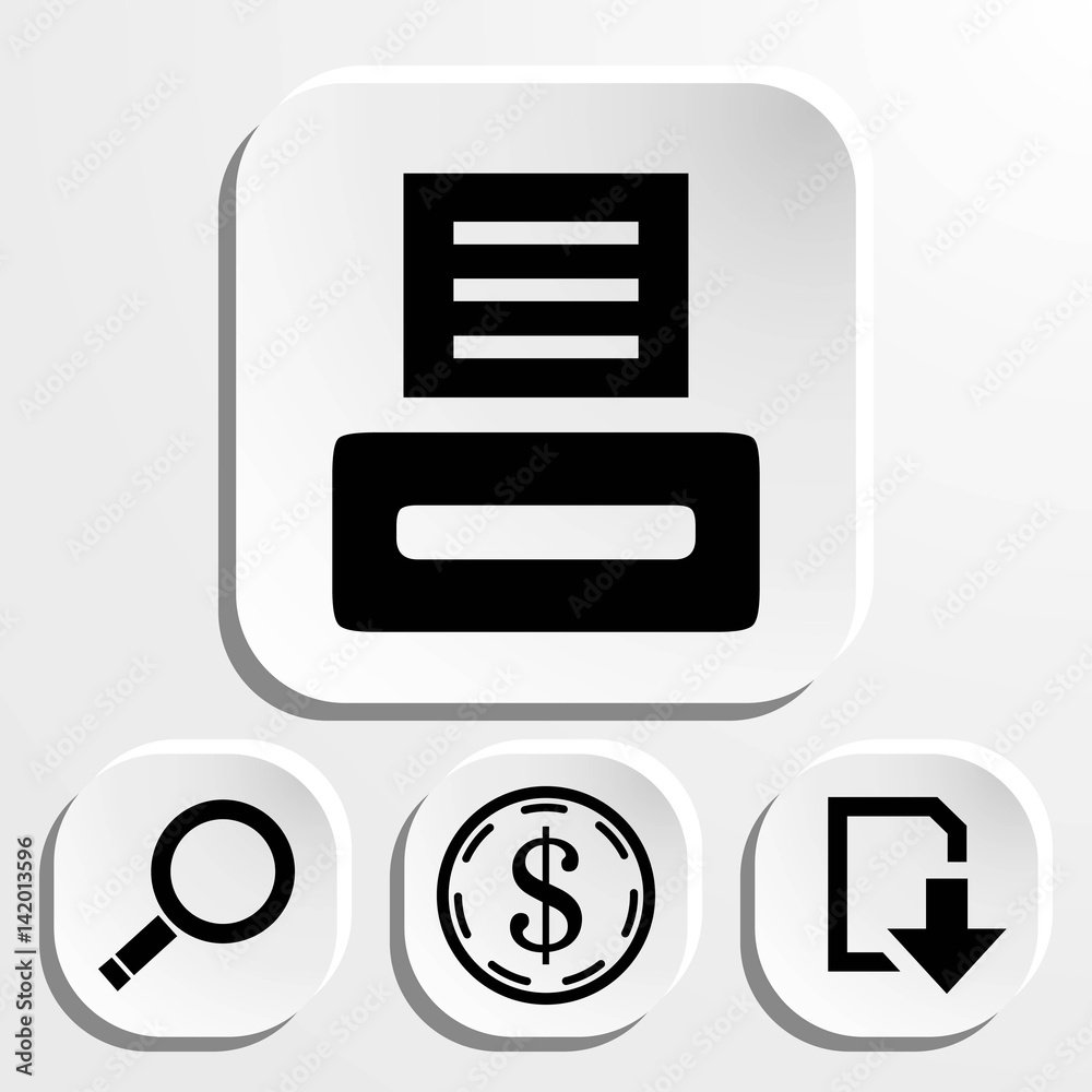 print icon stock vector illustration flat design print icon stock vector illustration flat design