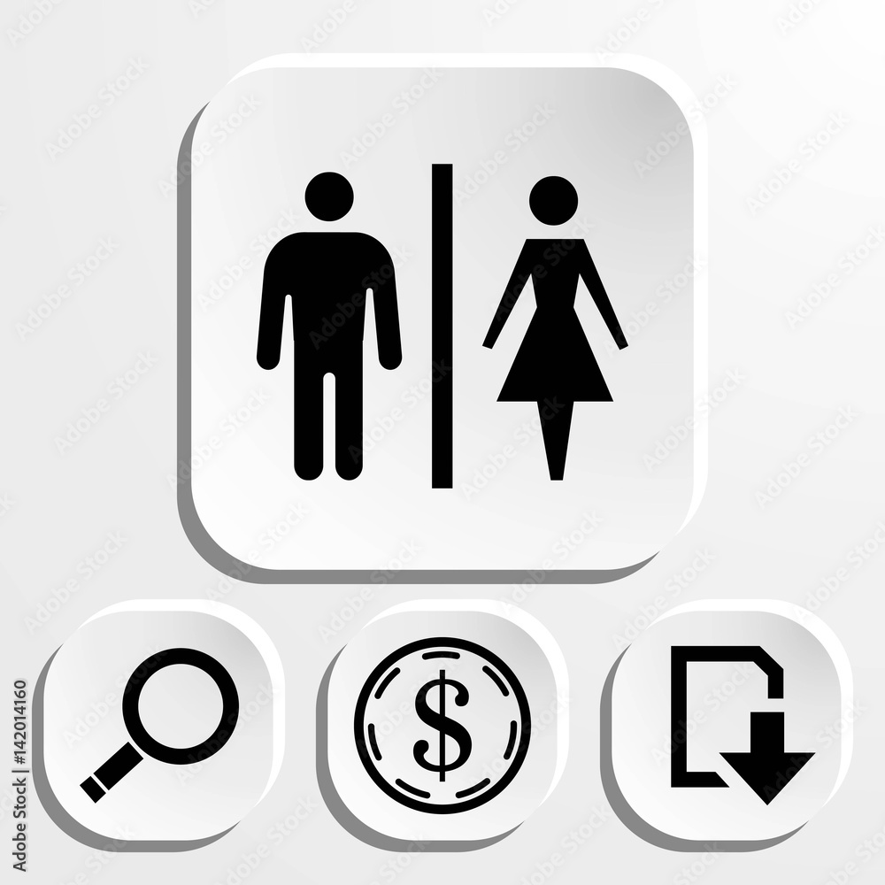 toilet man woman icon stock vector illustration flat design toilet man woman icon stock vector illustration flat design