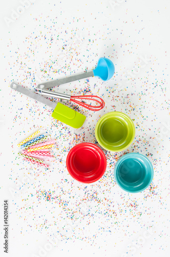 Wallpaper Mural Colorful Cupcake Baking Supplies Torontodigital.ca