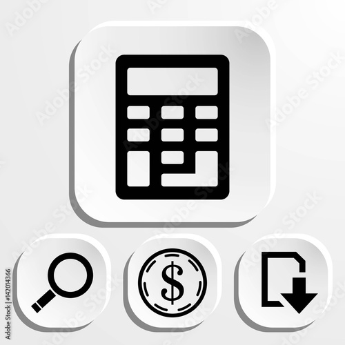 Calculator icon stock vector illustration flat design