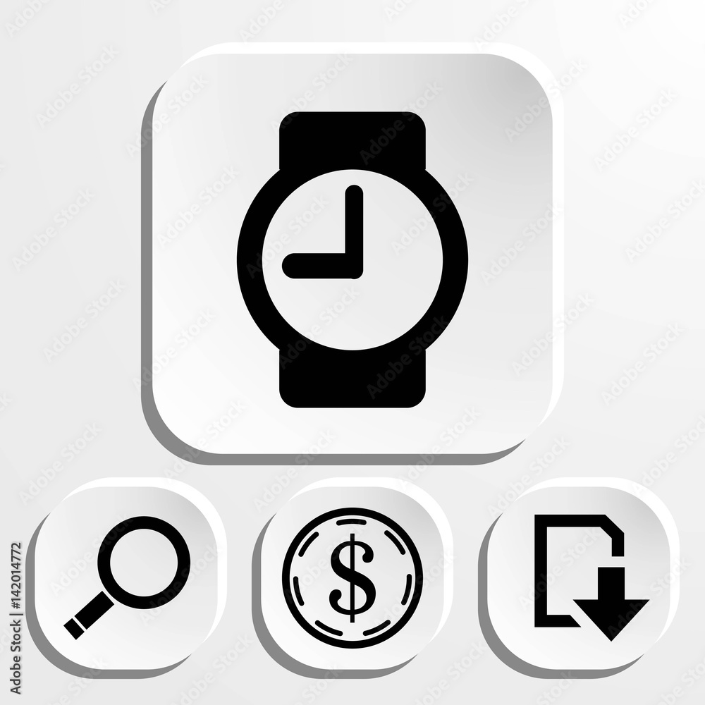 wristwatch icon stock vector illustration flat design wristwatch icon stock vector illustration flat design