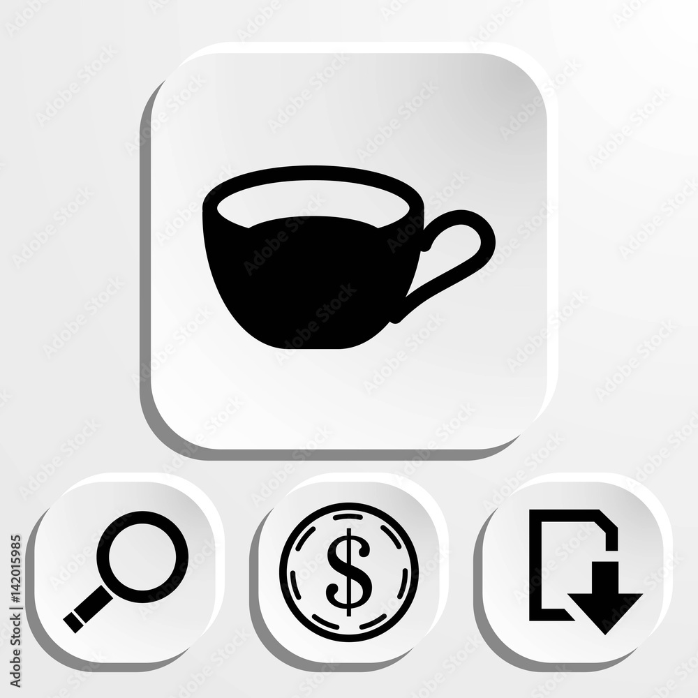 Cup icon stock vector illustration flat design Cup icon stock vector illustration flat design