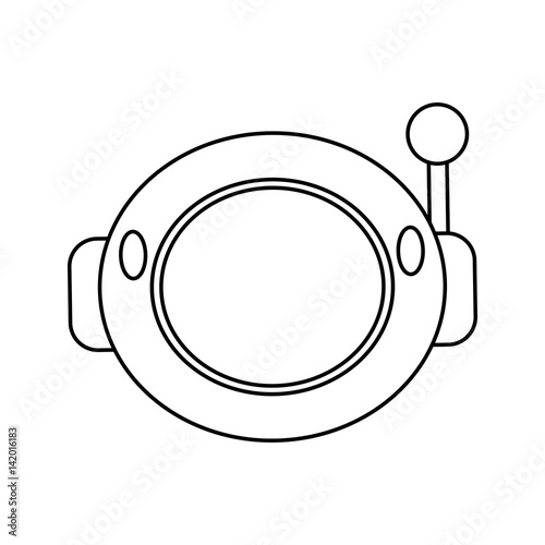 helmet astronaut space outline vector illustration eps 10