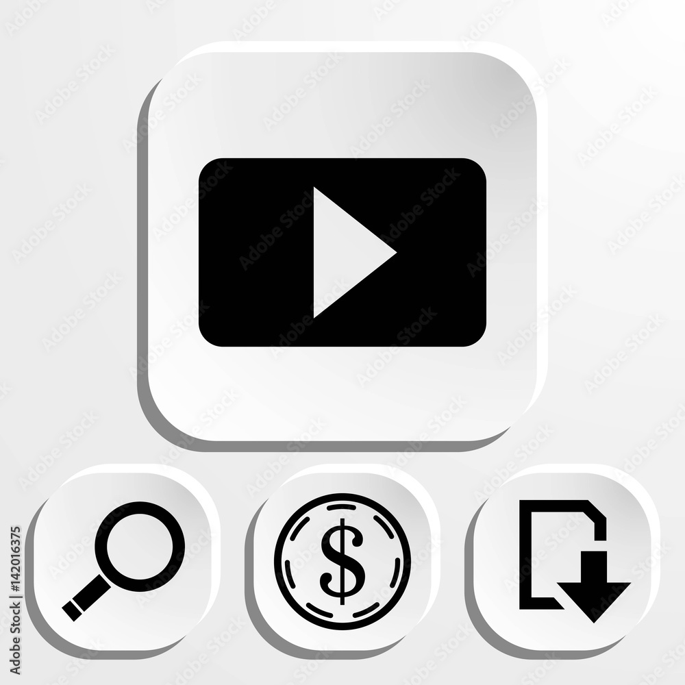 video icon stock vector illustration flat design video icon stock vector illustration flat design