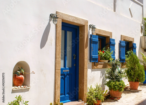 Traditional architecture of Chora village on Kythera island, Greece