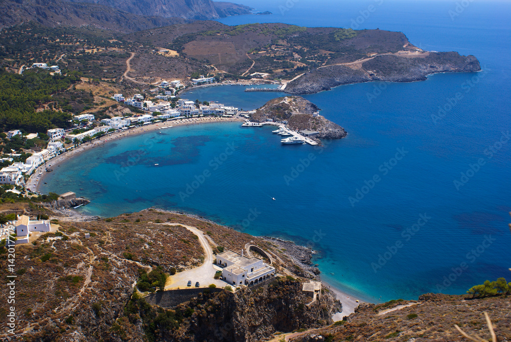 Panoramic view on Kythera island, Greece