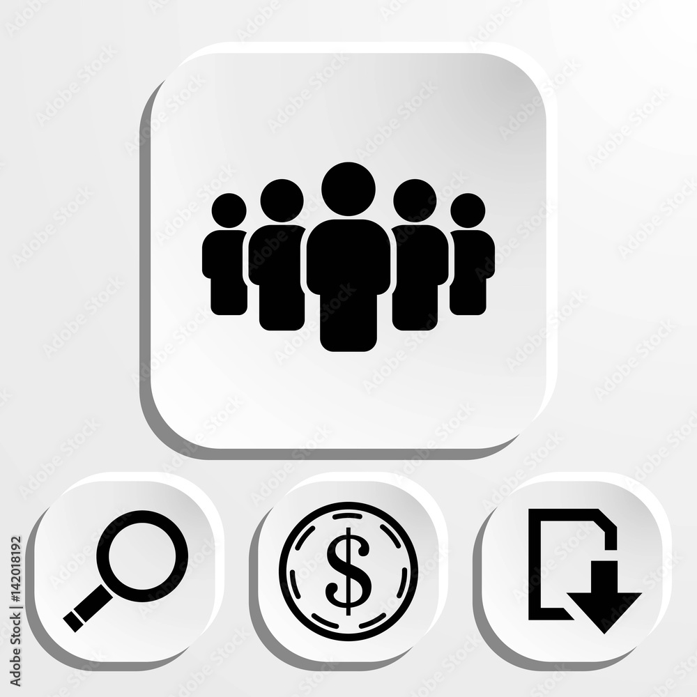 people with the leader icon stock vector illustration flat design people with the leader icon stock vector illustration flat design