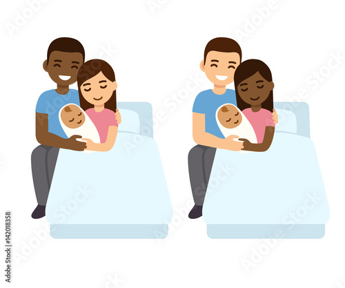 Mixed couples baby birth set