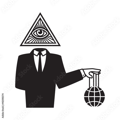 Illuminati conspiracy illustration