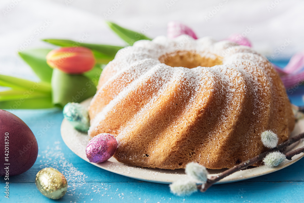 Fotografie Delicious pound cake for Easter