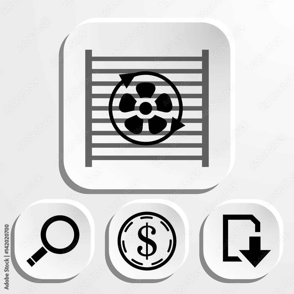 radiator cooling system icon stock vector illustration flat design radiator cooling system icon stock vector illustration flat design