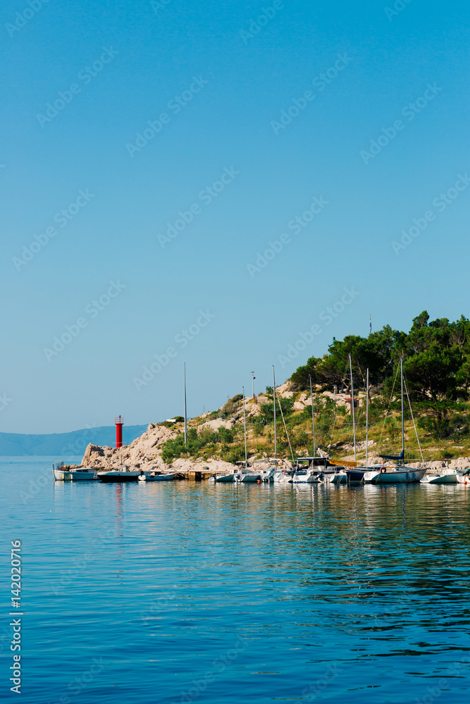Boat dock, the city of Makarska, Croatia