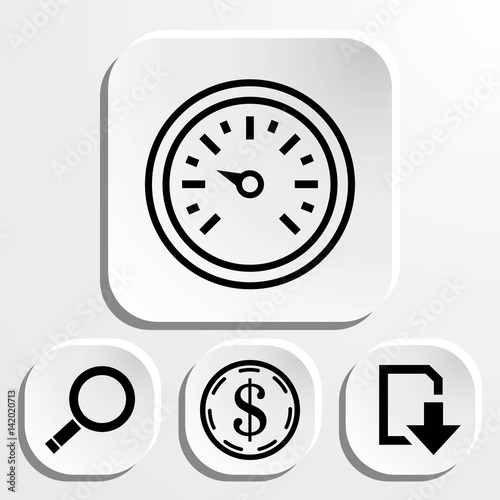 air pressure sensor icon stock vector illustration flat design