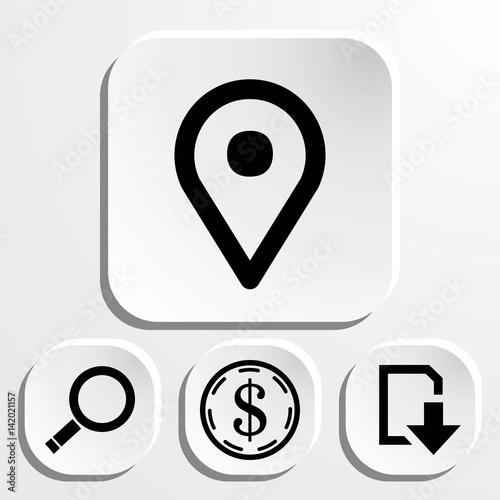 Free Download map pointer icon stock vector illustration flat design - GFXLoad
