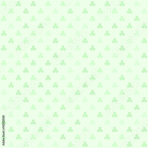 Green shamrock pattern. Seamless vector