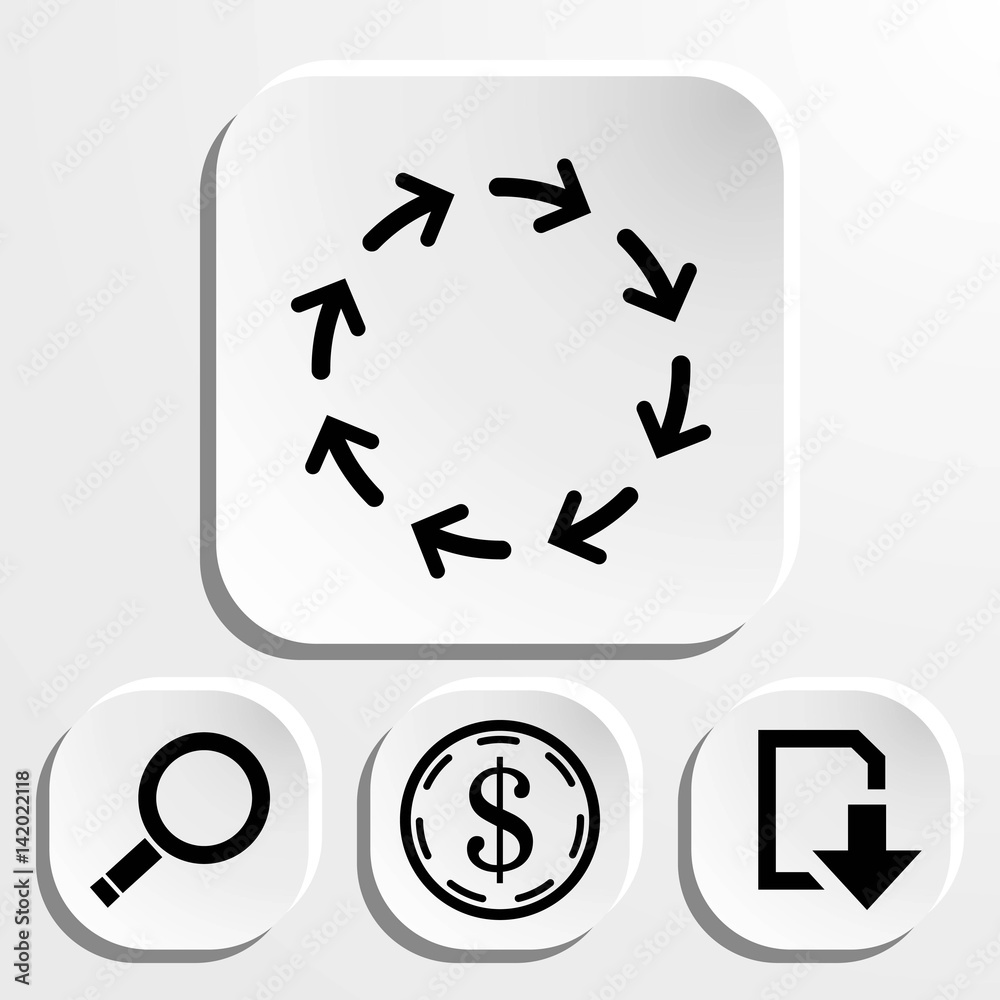 arrows icon stock vector illustration flat design