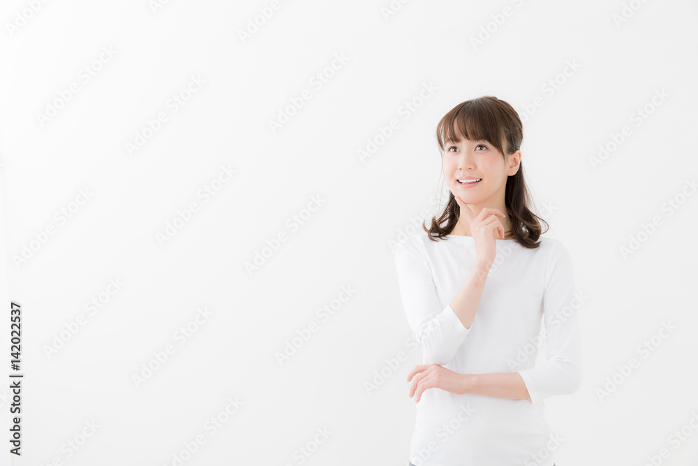 portrait of young asian woman isolated on white background portrait of young asian woman isolated on white background