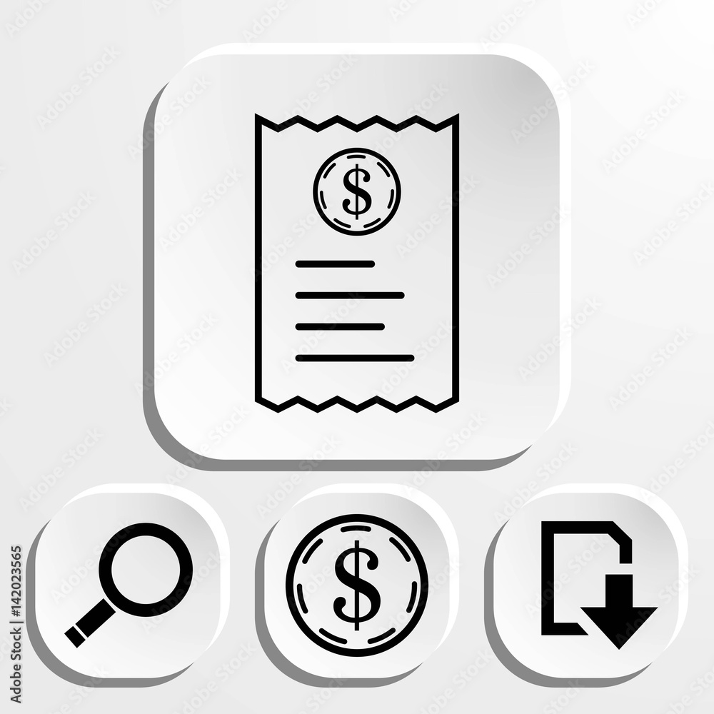 receipt icon stock vector illustration flat design receipt icon stock vector illustration flat design