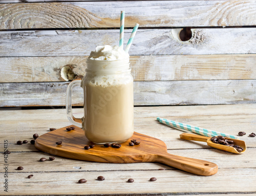 Foto Greek coffee Frappe with milk