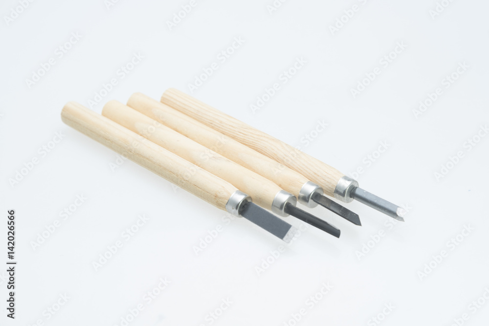 Woodcut equipment isolated Woodcut equipment isolated