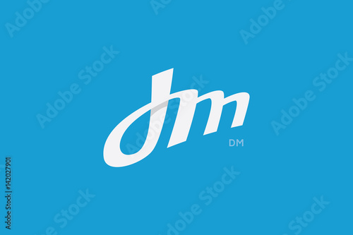 Letter DM Monogram Logo