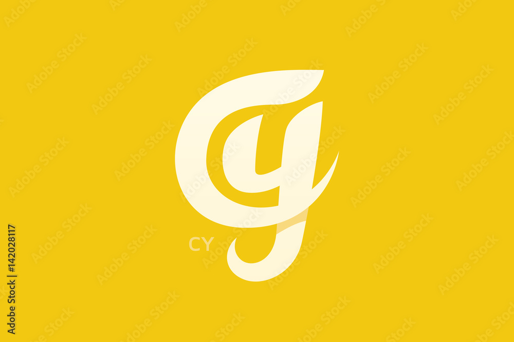 Obraz premium Letter CY Monogram Logo