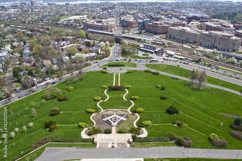 View from Washington Masonic National Memorial in Alexandria, VA