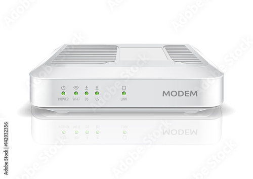 Modem router with wireless connection