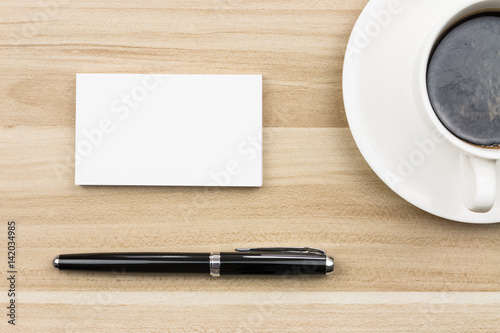 Business card on the desk