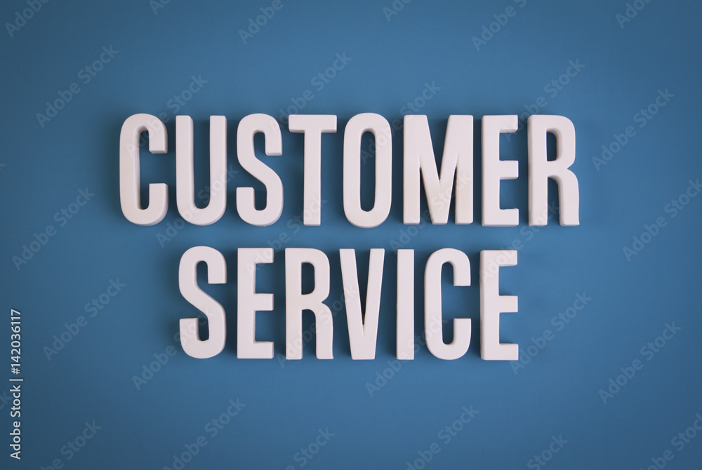 Customer Service sign lettering