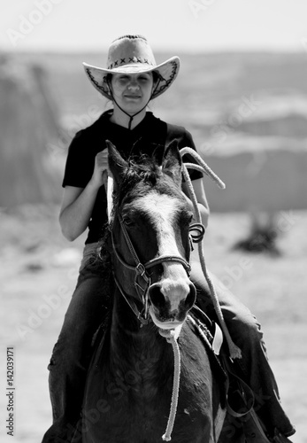 cowgirl on horse