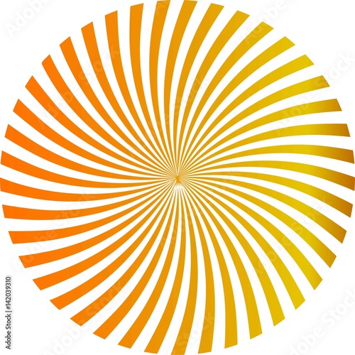 Sun Swirl Sunburst Vector Graphics