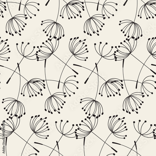 Fototapeta Naklejka Na Ścianę i Meble -  Abstract Dandelions seamless patterns
