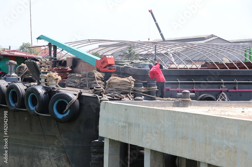 Domestic port in Pranakorn Sri Autthaya province Thailand photo