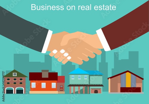 Real estate business vector illustration
