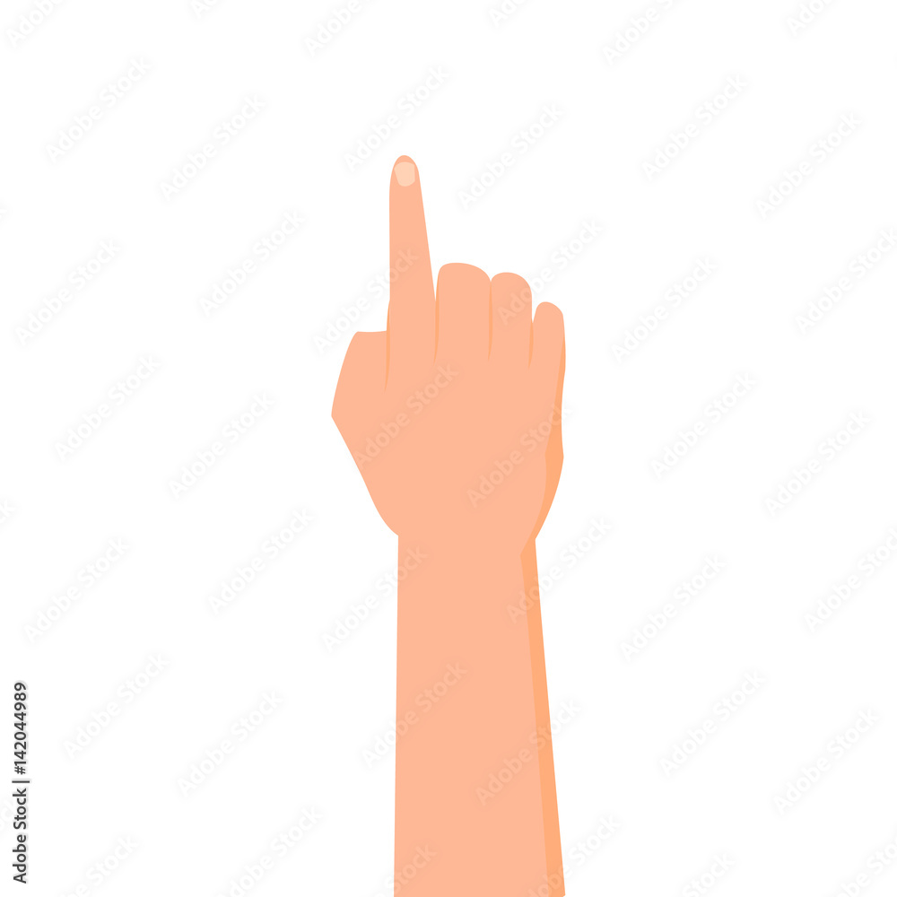 Cartoon hand icon isolated on white background Cartoon hand icon isolated on white background