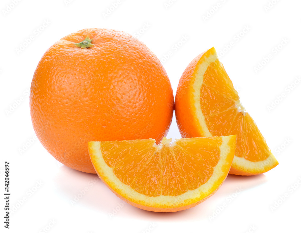Orange fruit isolated on white background Orange fruit isolated on white background