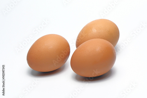 Organic Eggs. Organic Food in thailand.White Background.
