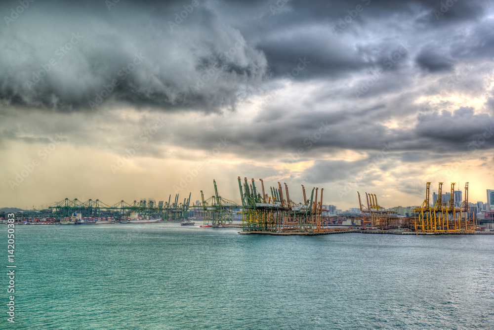 Naklejka premium Singapur