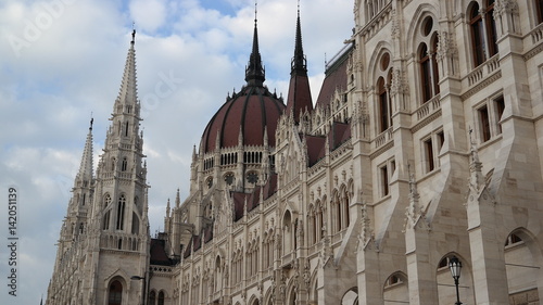 Photography Detail view of Parliament dome in Budapest