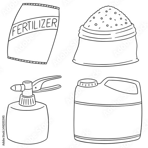 vector set of fertilizer