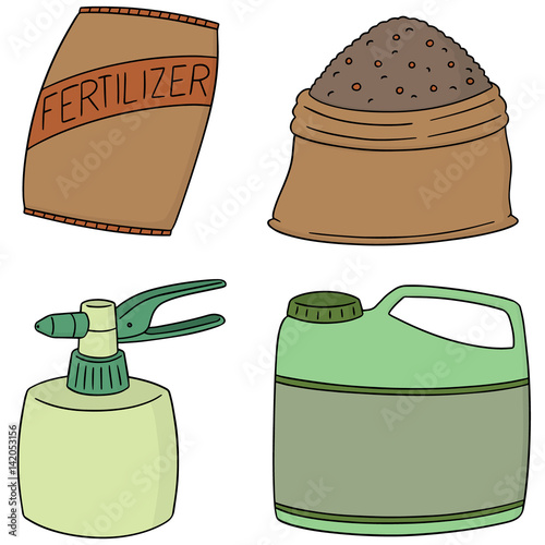 vector set of fertilizer