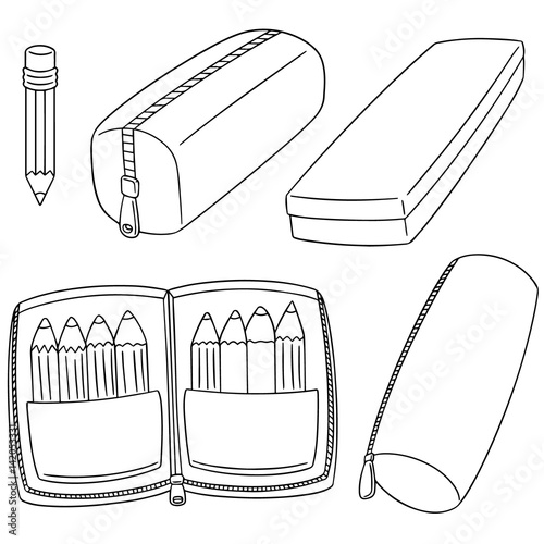 vector set of pencil case