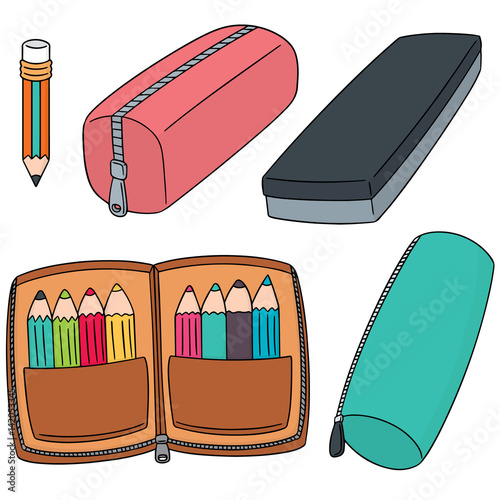 vector set of pencil case